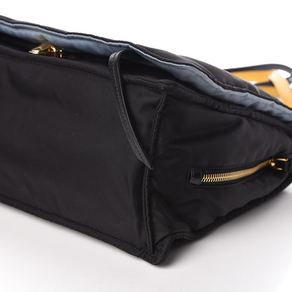 Prada Tessuto Nylon Etiquette Flap Black Soleil 10 of 12