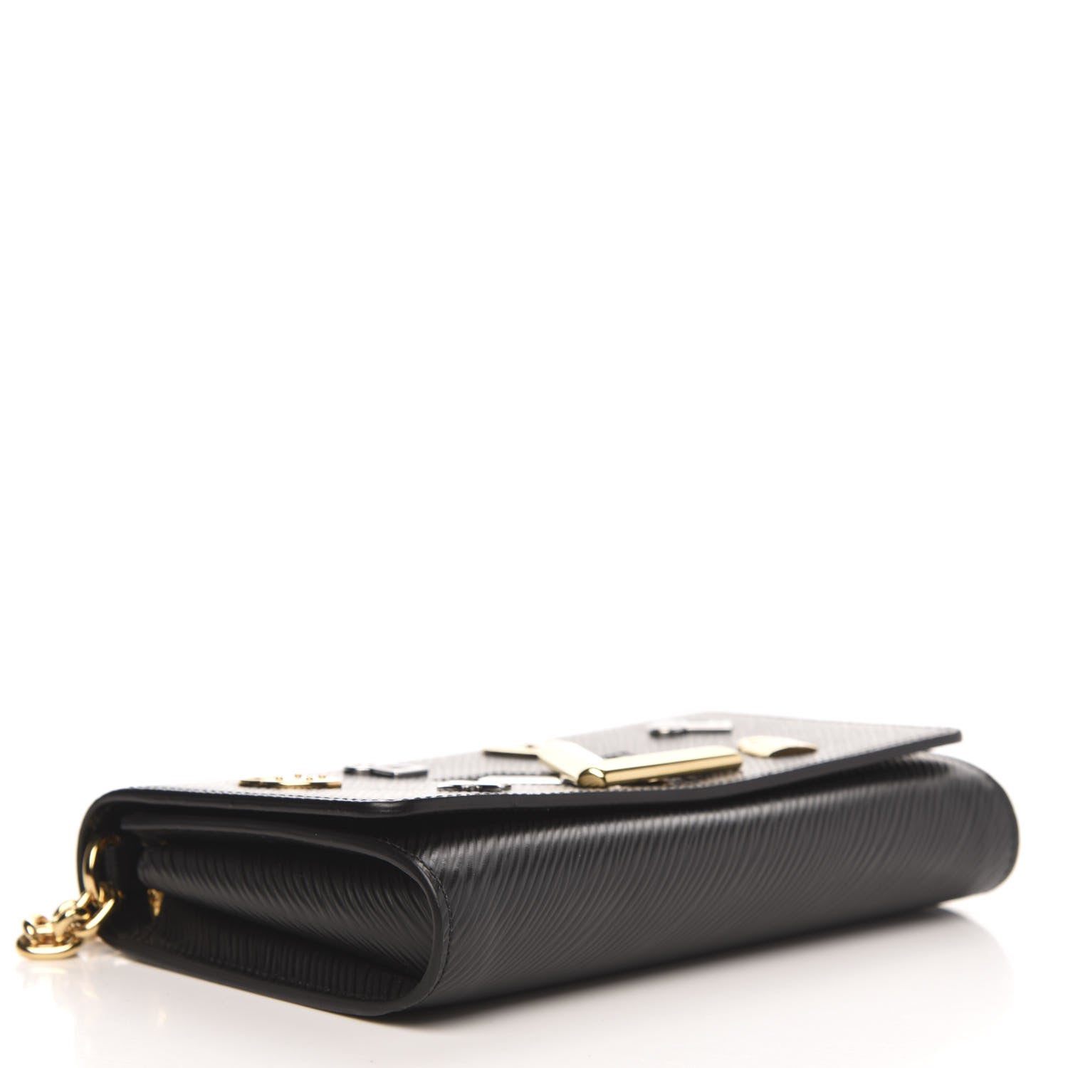 Louis Vuitton Epi Love Lock Twist Chain Wallet Black 4 of 10