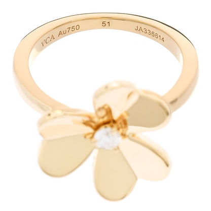 Van Cleef & Arpels 18K Yellow Gold Diamond Small Frivole Ring 51 5.75 5 of 6