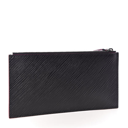 Louis Vuitton Epi Felicie Chain Wallet Zippered Insert Black Hot Pink 3 of 7