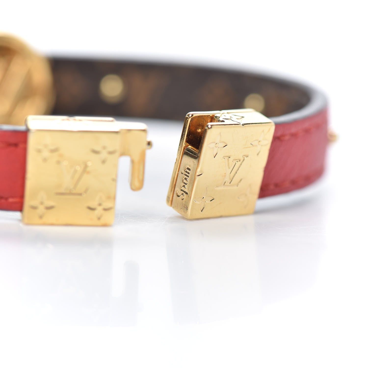 Louis Vuitton Monogram LV Circle Reversible Bracelet 17 Rouge 4 of 4