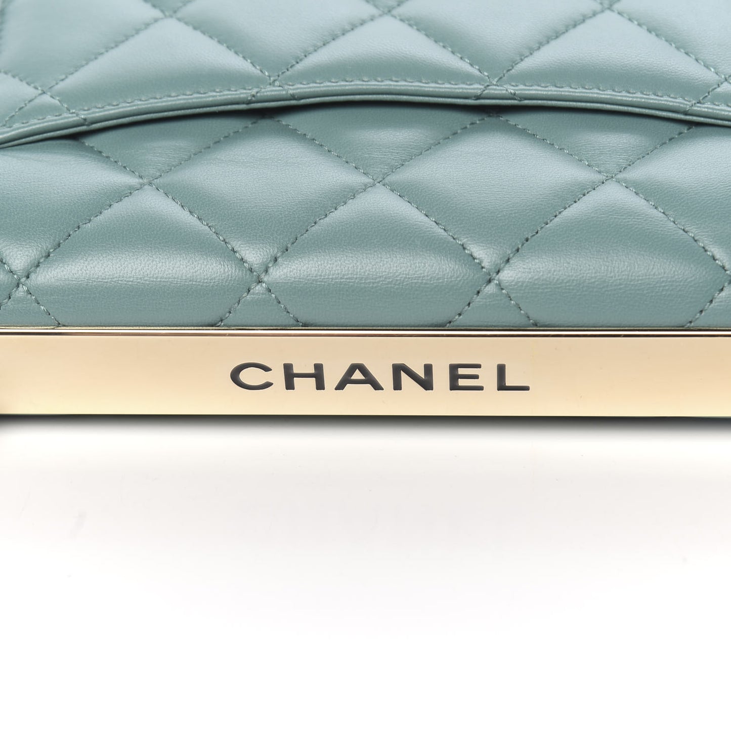Lambskin Quilted Medium Trendy CC Flap Turquoise