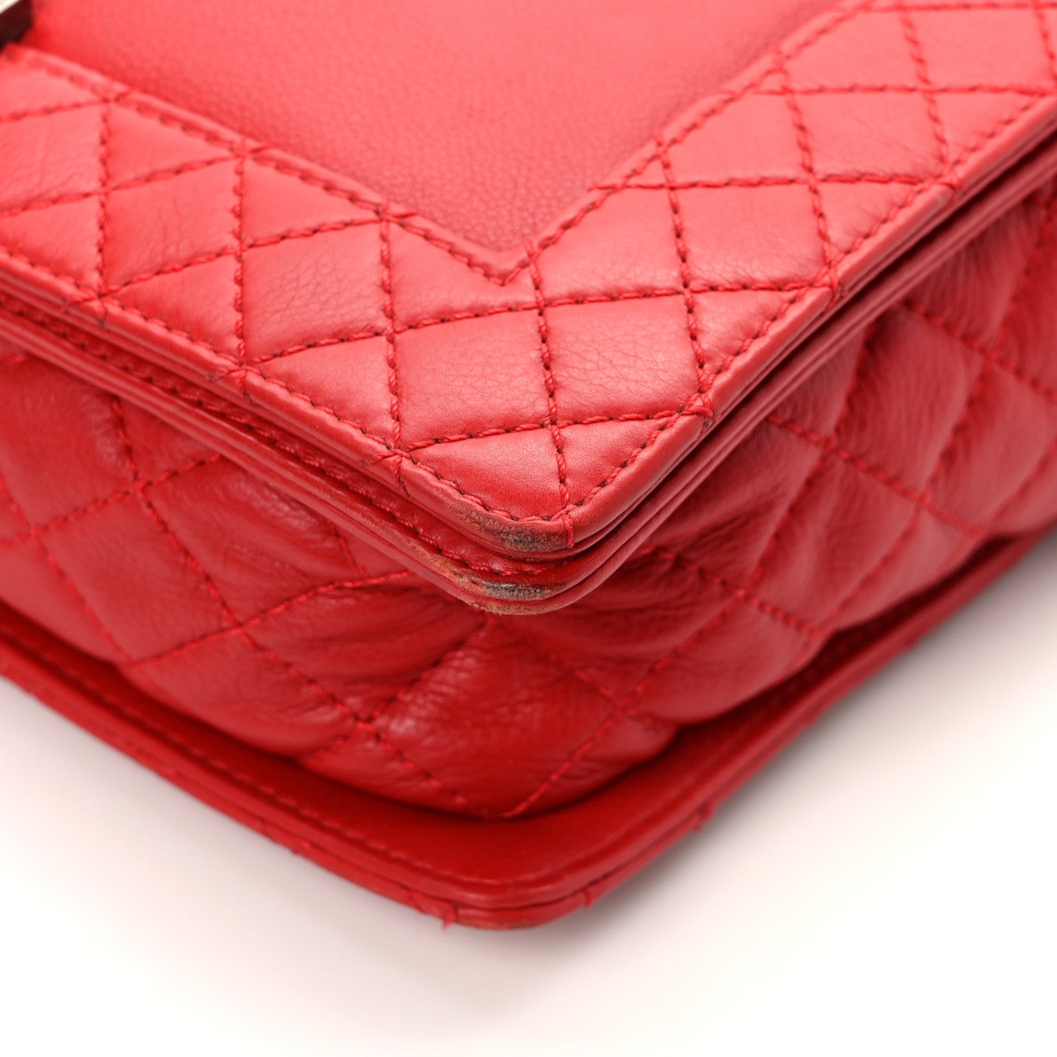 Chanel Calfskin New Medium Boy Reverso Flap Red 13 of 14