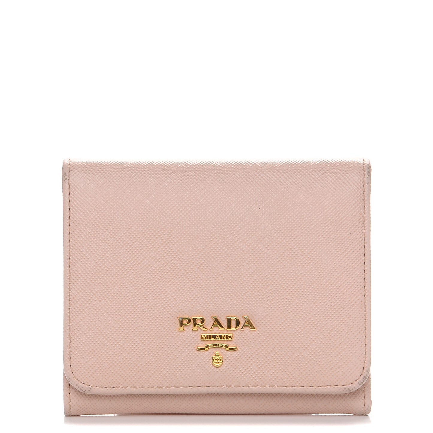Saffiano Metal Tri-Fold Compact Wallet Cipria