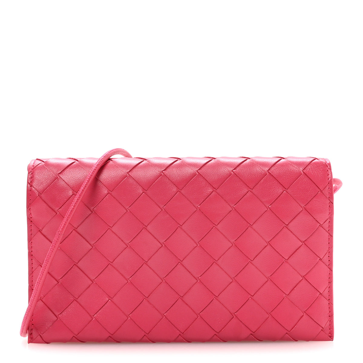 Bottega Veneta Nappa Intrecciato Wallet On Strap Cranberry 1 of 10