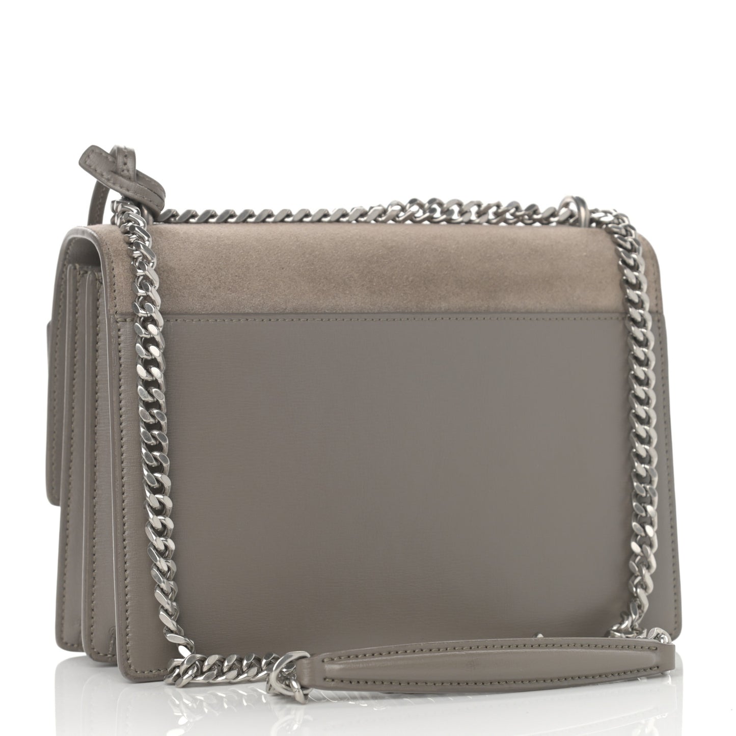 Suede Calfskin Medium Monogram Sunset Taupe