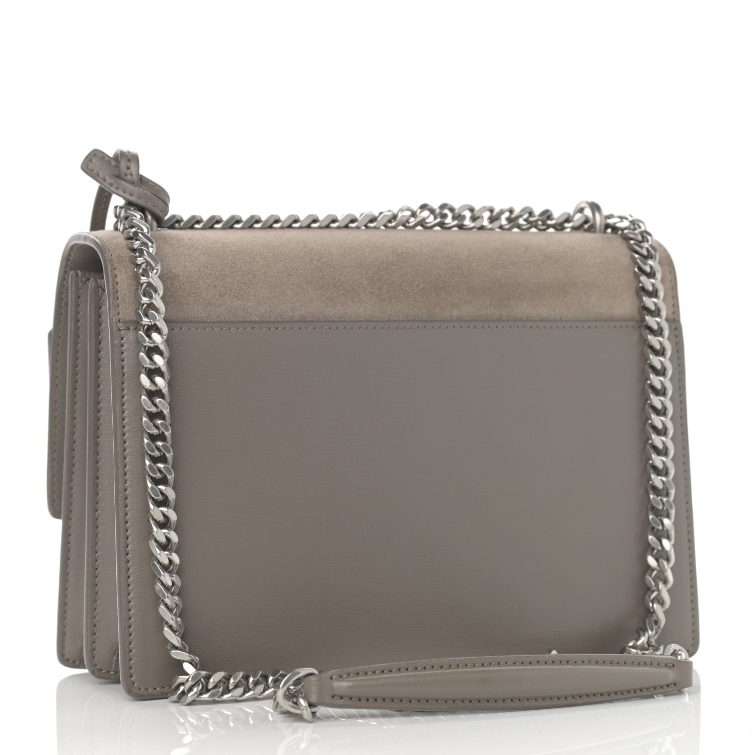 Saint Laurent Suede Calfskin Medium Monogram Sunset Taupe 3 of 11