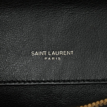 Saint Laurent Calfskin Quilted Lacquered Gaby Satchel Black 7 of 12