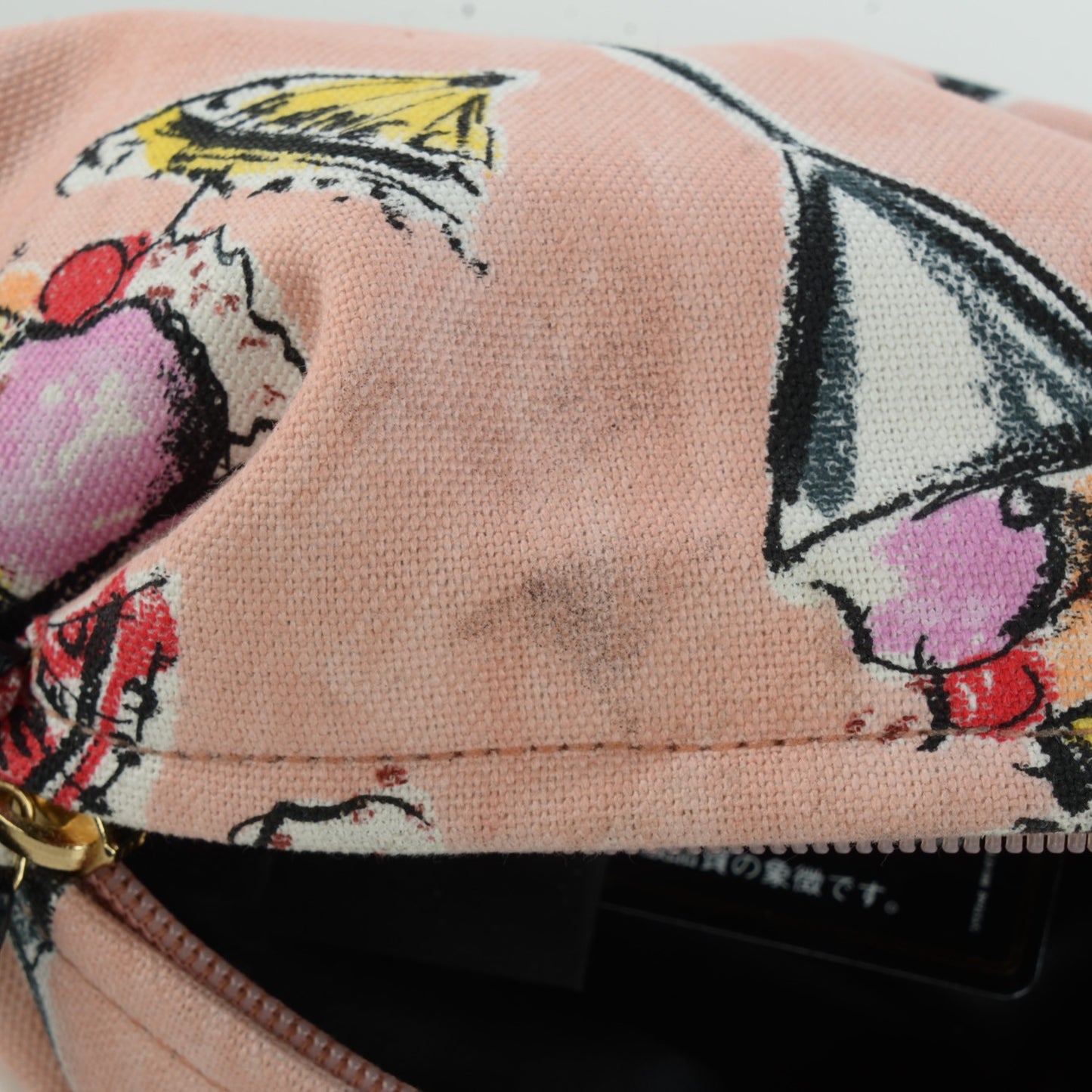 Cotton Canvas Cosmetic Pouch Pink