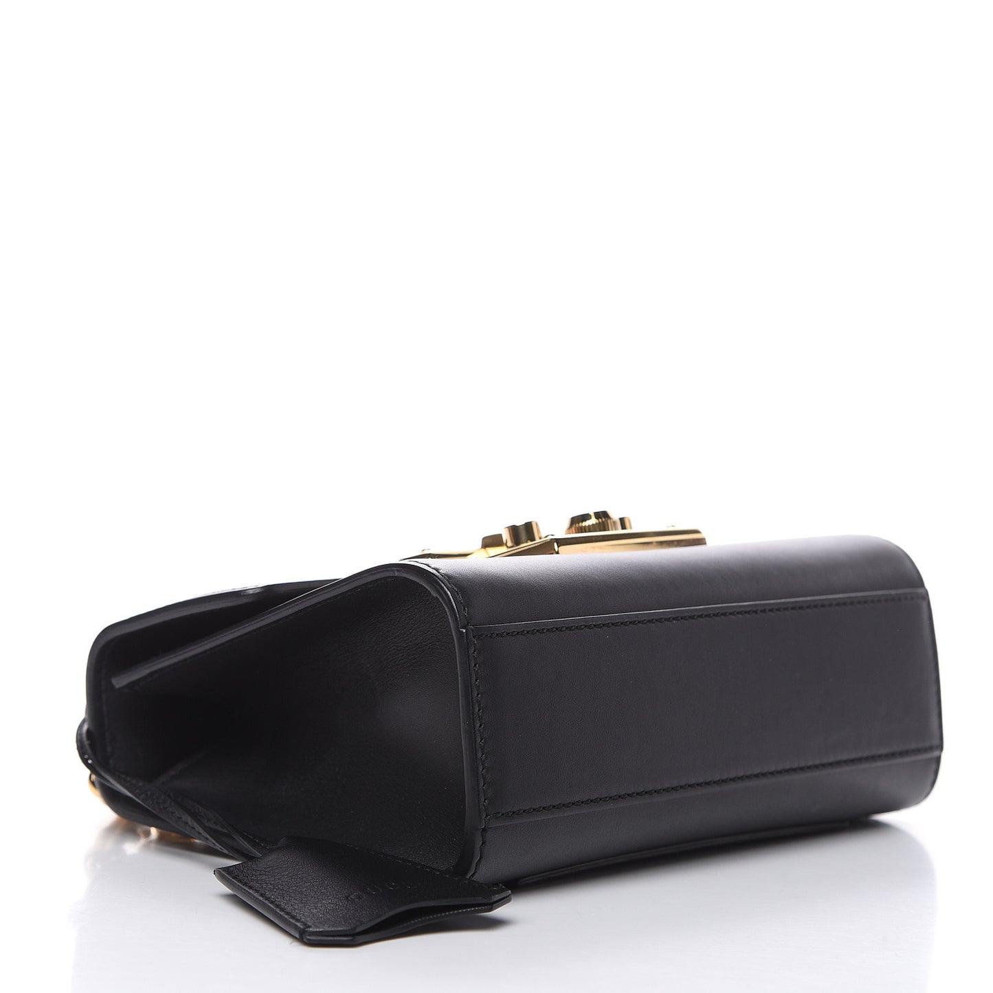 Calfskin Small Padlock Shoulder Bag Black