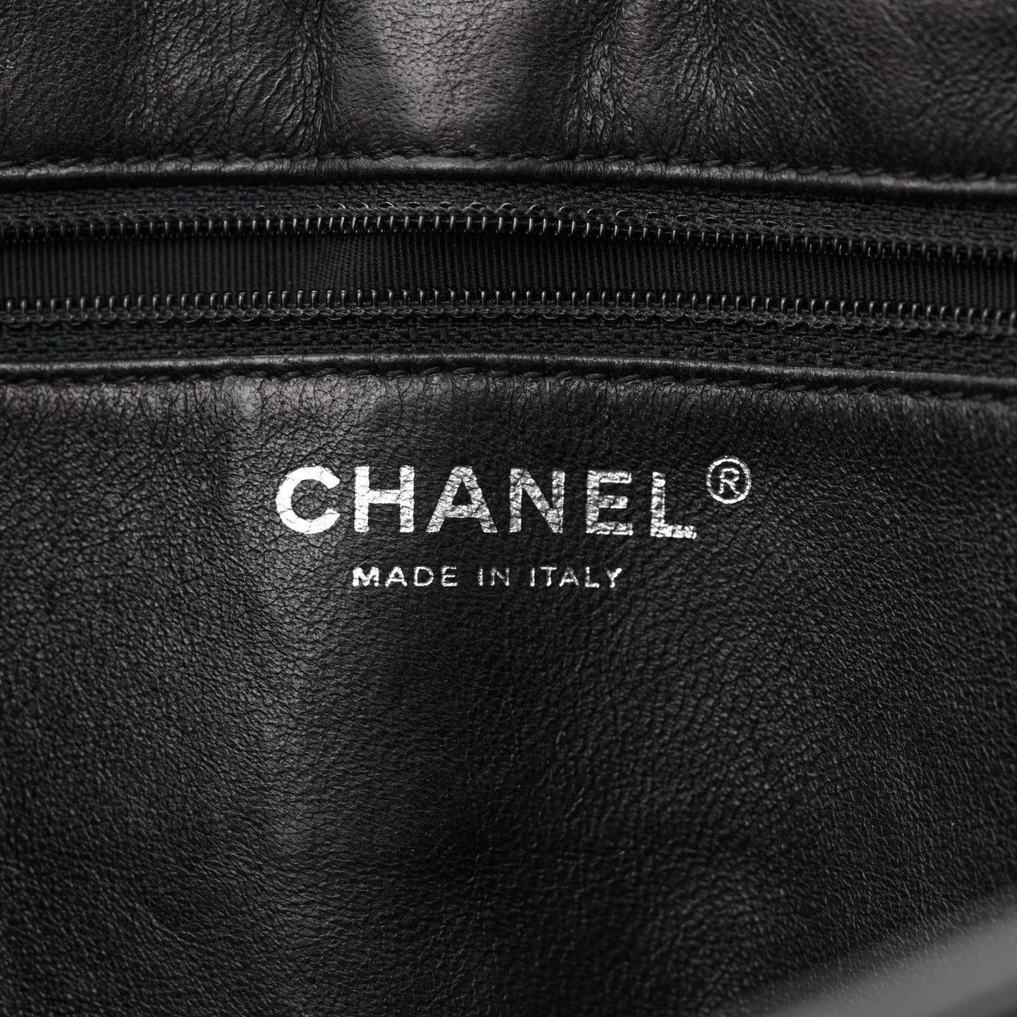 Caviar Half Moon Large Flap Black