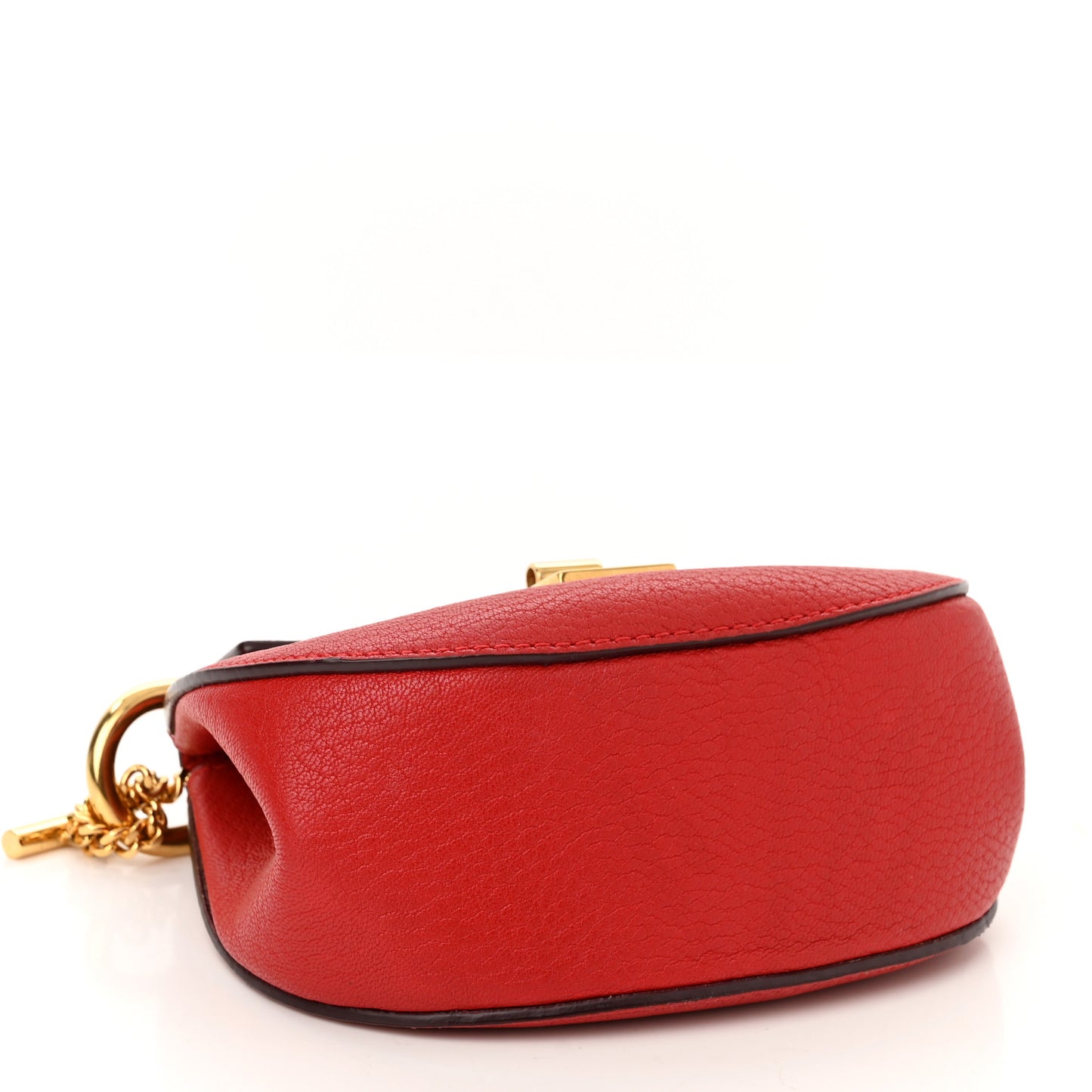 Grained Lambskin Mini Drew Shoulder Bag Plaid Red