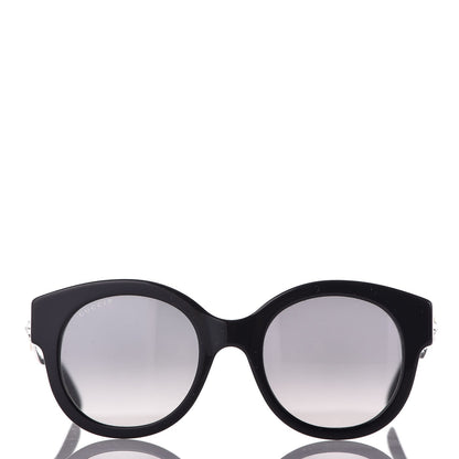 Gucci Round Frame GG Star Sunglasses GG0207S Black 2 of 10