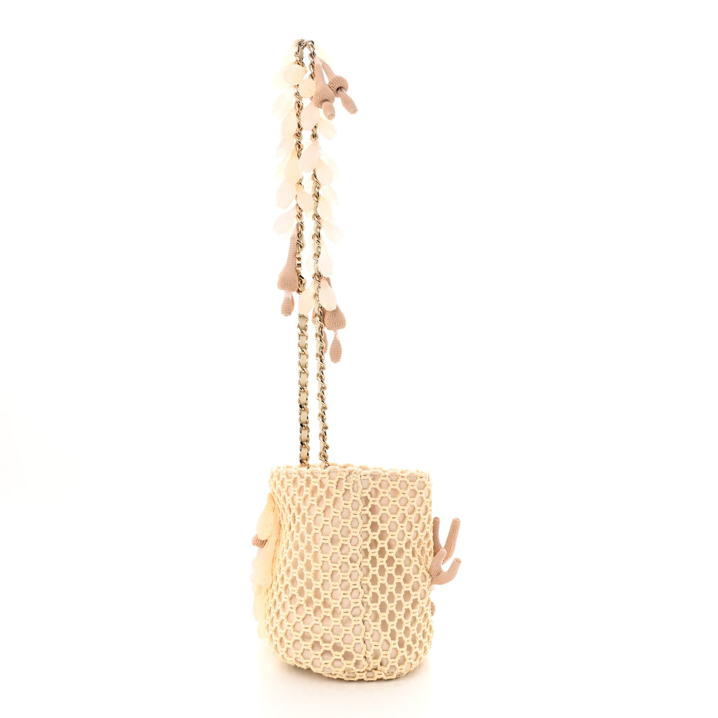 Crochet Seashell Coral Bag Light Beige