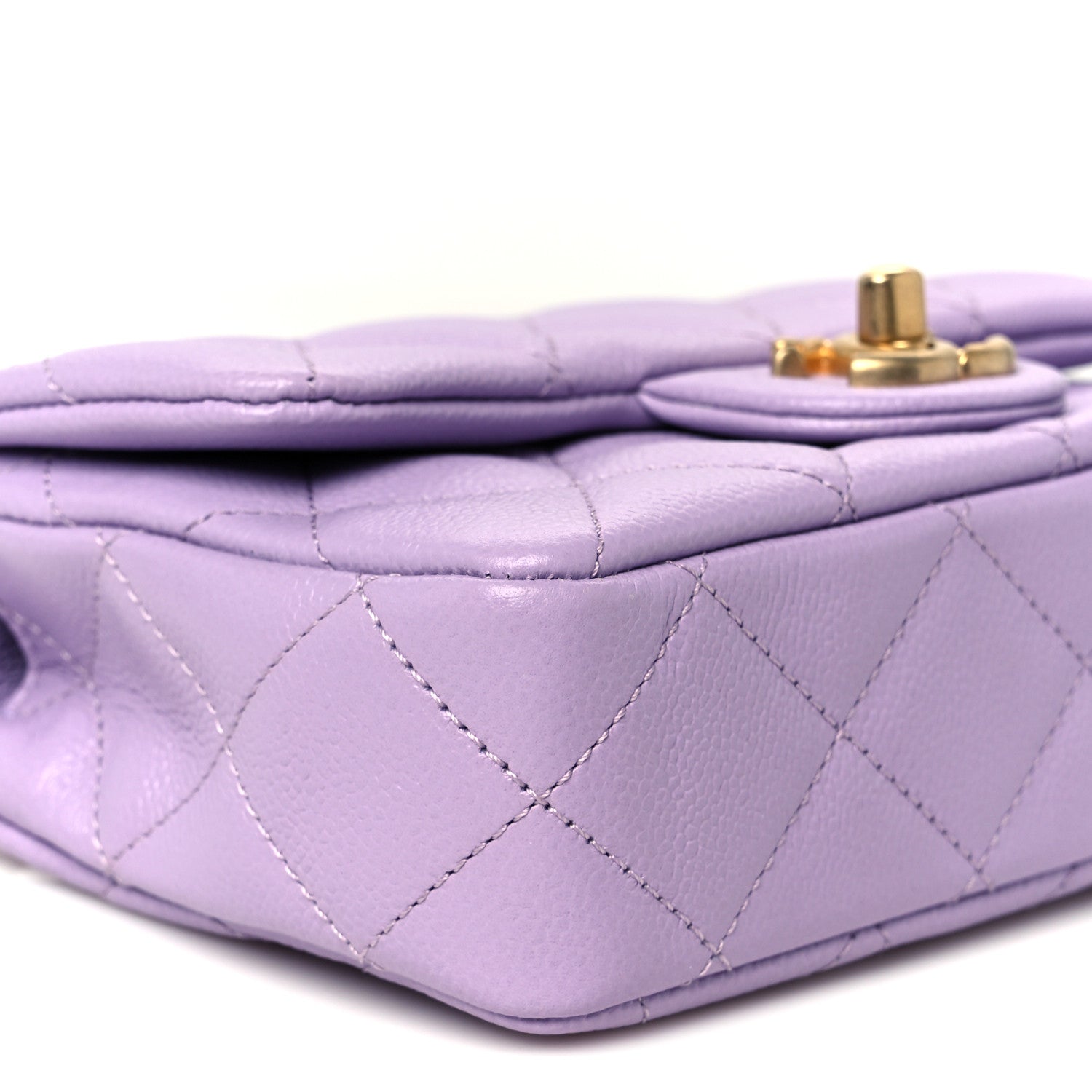 Chanel Caviar Quilted Mini Rectangular Sweetheart Flap Light Purple 10 of 12