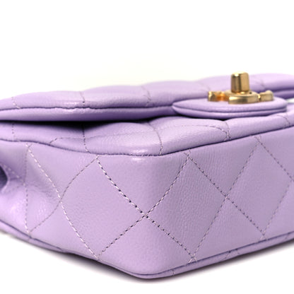 Chanel Caviar Quilted Mini Rectangular Sweetheart Flap Light Purple 10 of 12