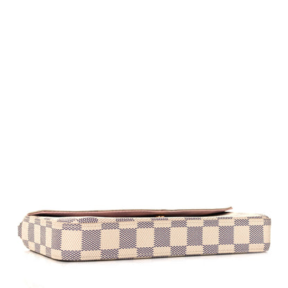 Louis Vuitton Damier Azur Pochette Felicie Chain Wallet Rose Ballerine 5 of 9