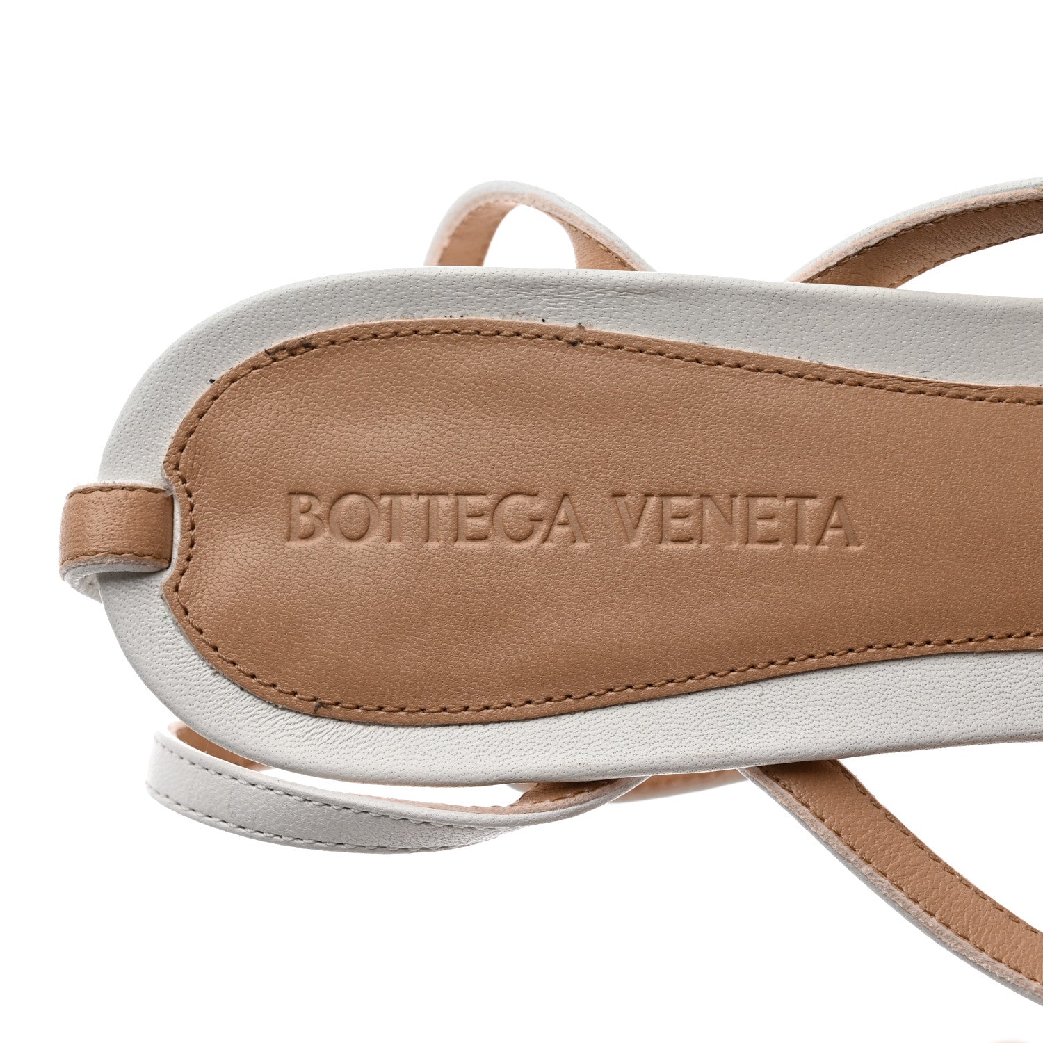 Bottega Veneta Lambskin Stretch Multi Strap 35mm Sandals 37 Optic White 6 of 7