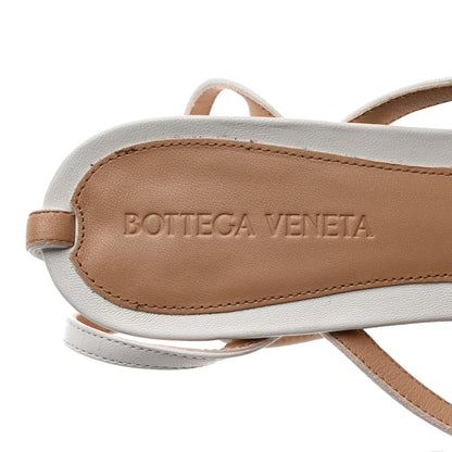 Bottega Veneta Lambskin Stretch Multi Strap 35mm Sandals 37 Optic White 6 of 7