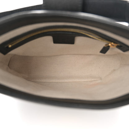 Gucci Wonka Grain Calfskin GG Monogram Debossed Small Padlock Shoulder Bag Black 5 of 10