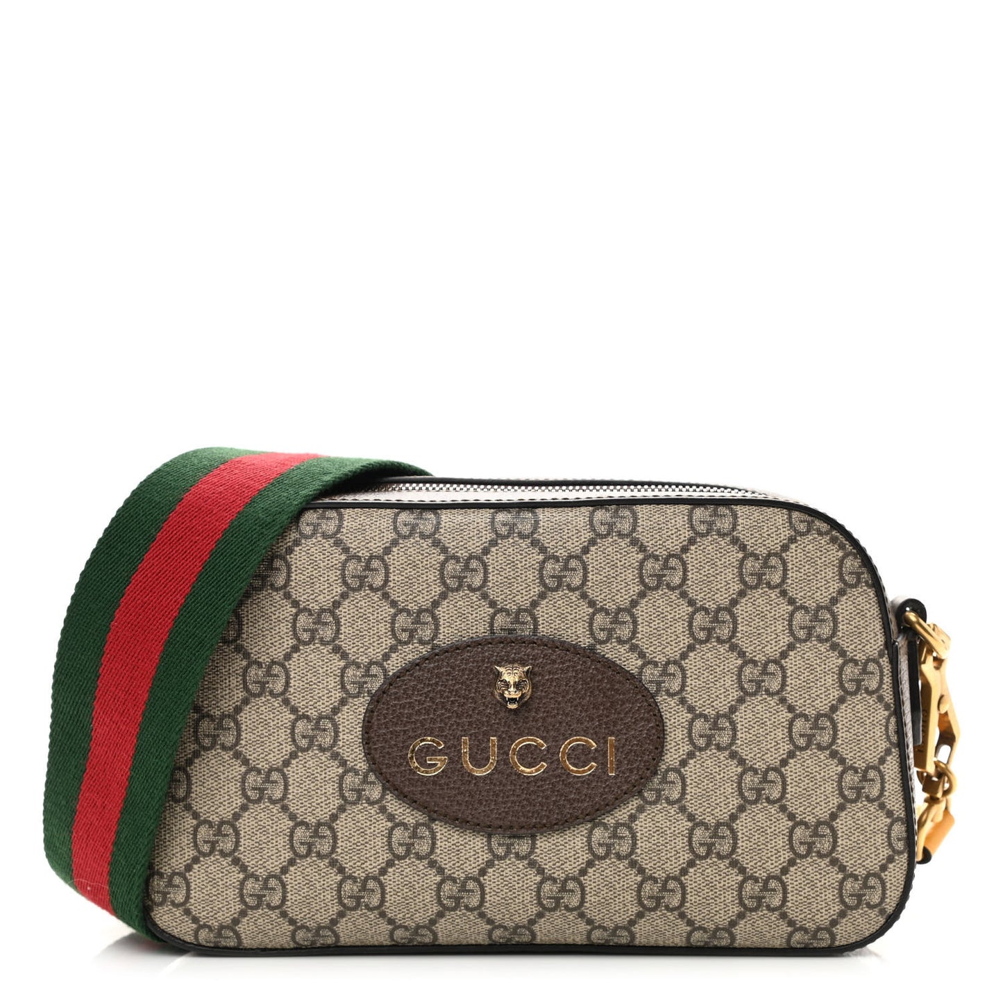 GG Supreme Monogram Web Neo Vintage Shoulder Bag Beige New Acero Crop