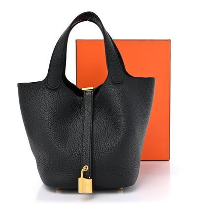 Hermes Taurillon Clemence Picotin Lock 18 PM Black 11 of 11