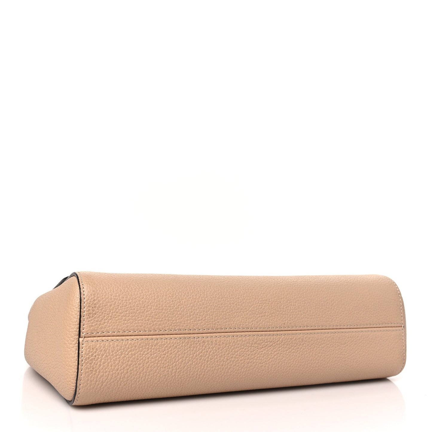 Small Classic Grain Calfskin Medium Lily Flap Beige