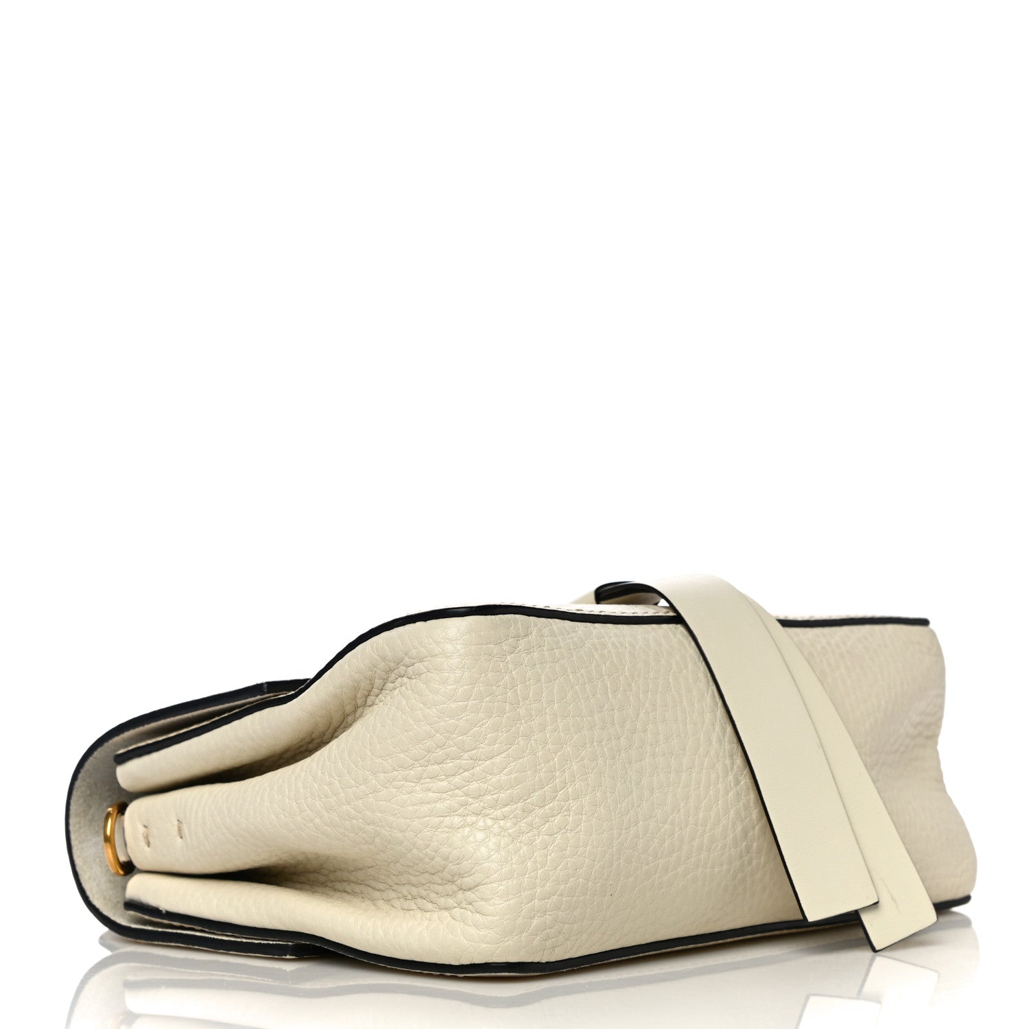 Valentino Garavani Pebbled Calfskin Mini VRing Shoulder Bag Light Ivory 3 of 12