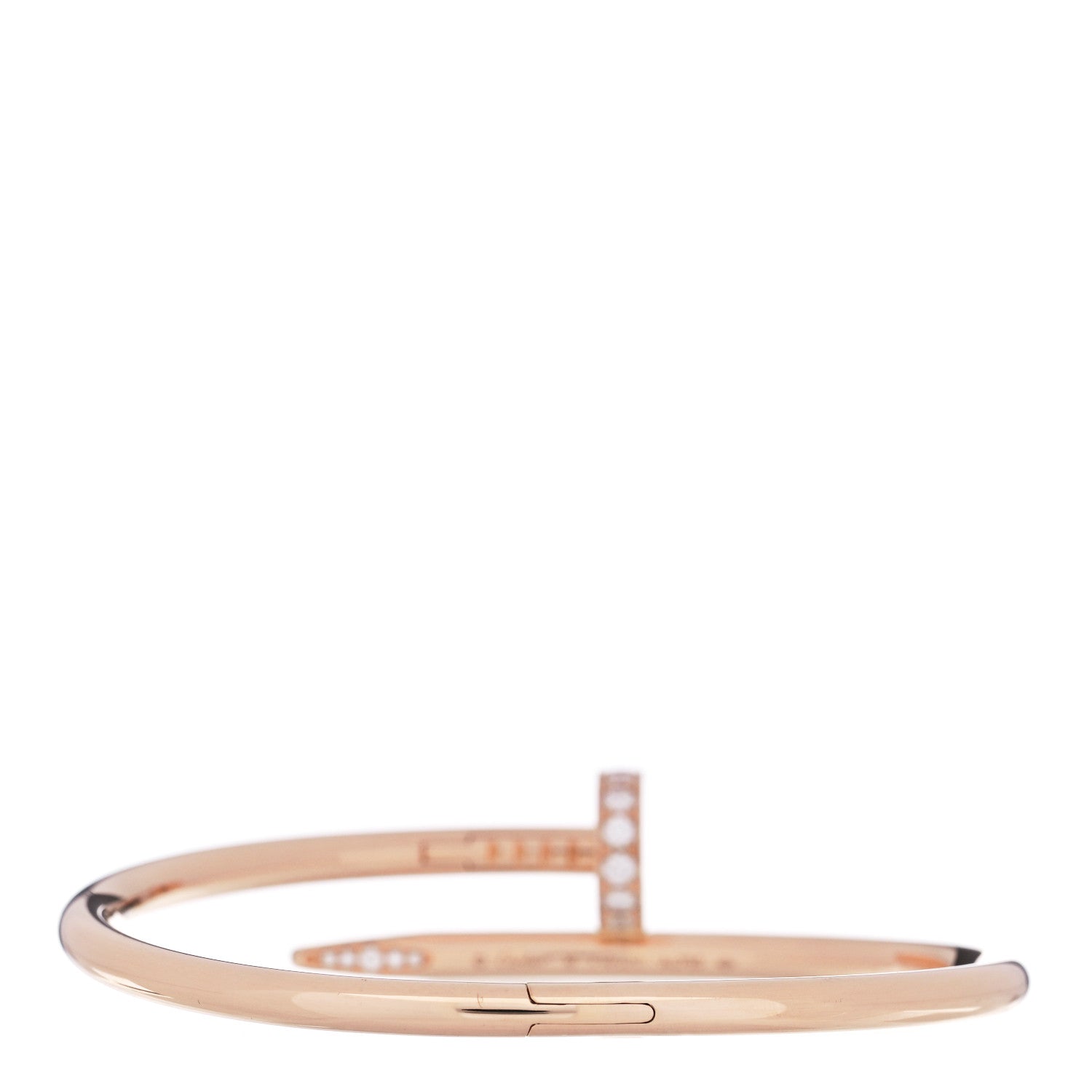 Cartier 18K Pink Gold Diamond Juste Un Clou Bracelet 16 2 of 4