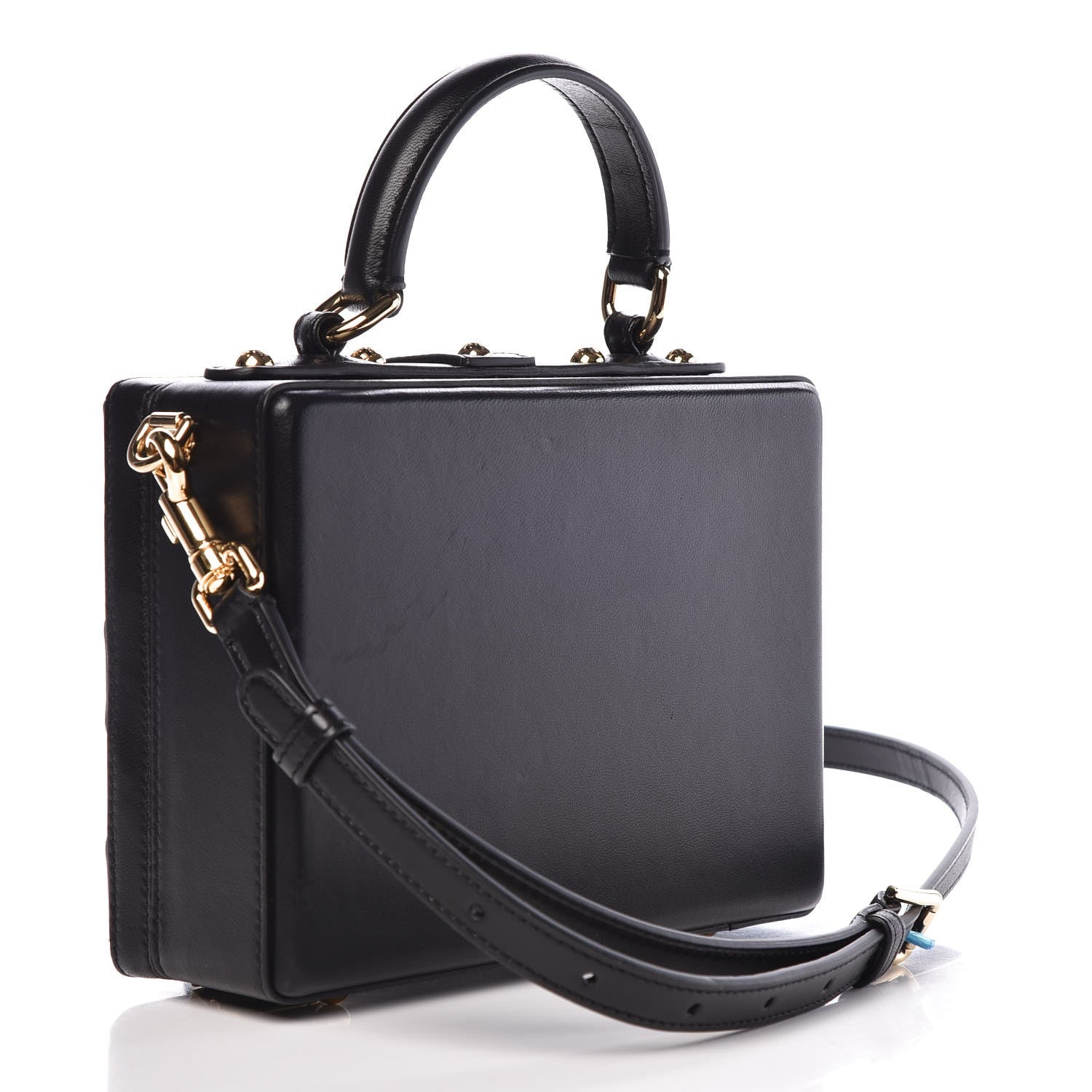 Dolce & Gabbana Lambskin Quilted Box Bag Black 3 of 7