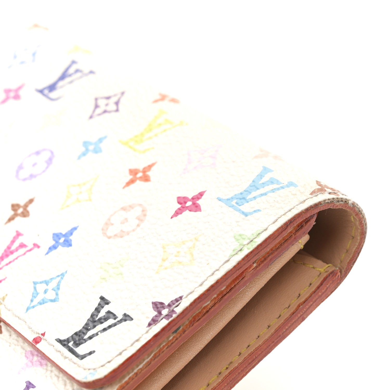 Louis Vuitton Monogram Multicolor Sarah Wallet White 10 of 11