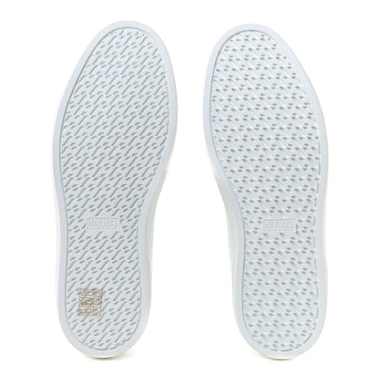 Hermes Calfskin Womens Advantage Sneakers 39 White 6 of 10