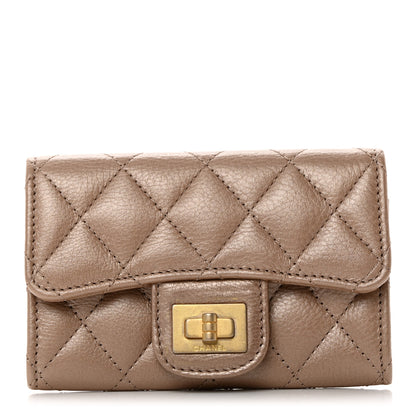 Chanel Metallic Calfskin Quilted Reissue Flap Card Holder Gold 1 of 9