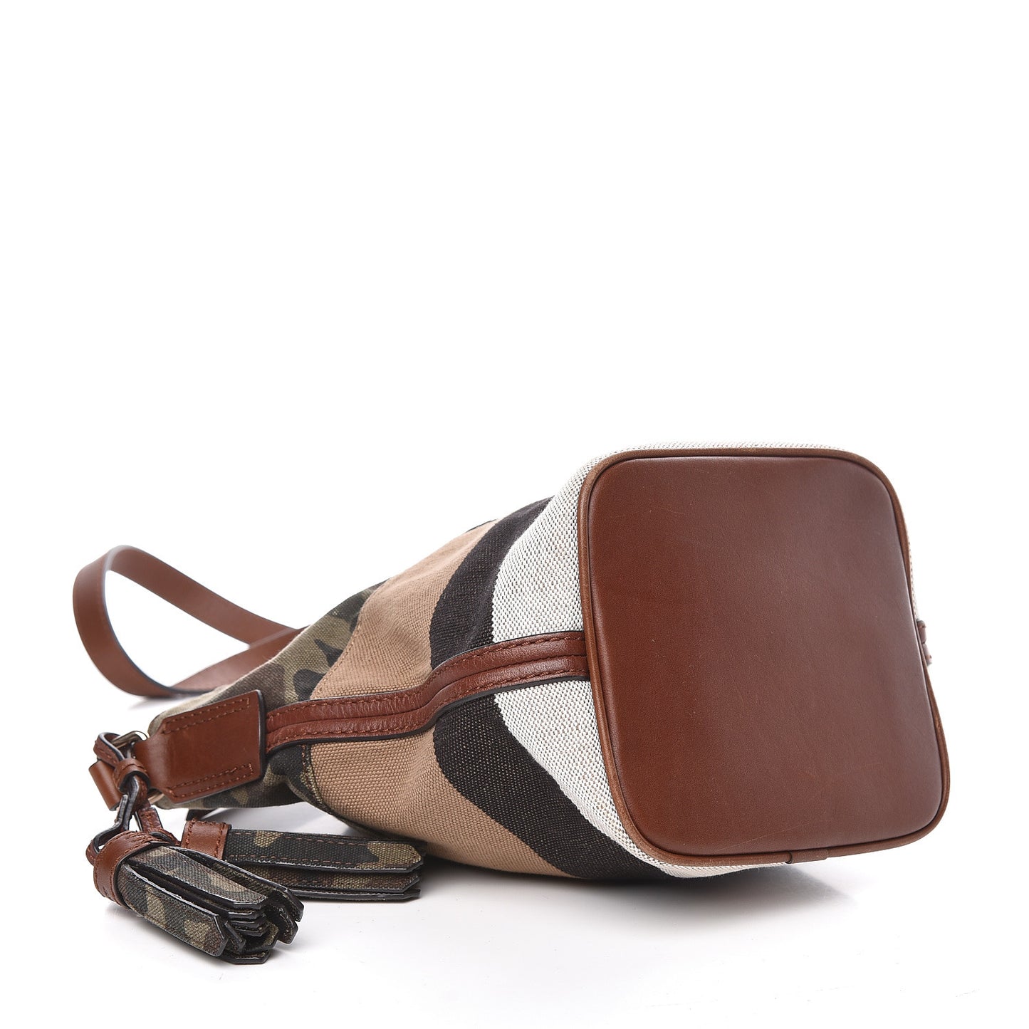 Canvas Mega Check Camouflage Mini Susanna Hobo Russet Brown
