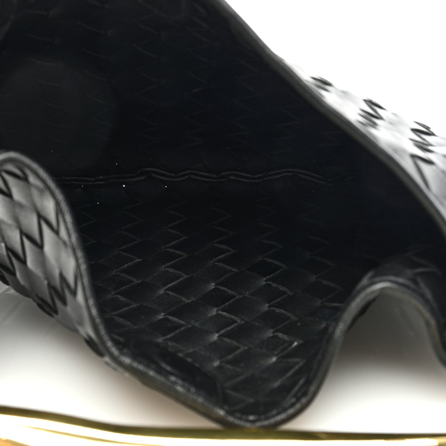 Nappa Intrecciato Sardine With Chain Bag Black