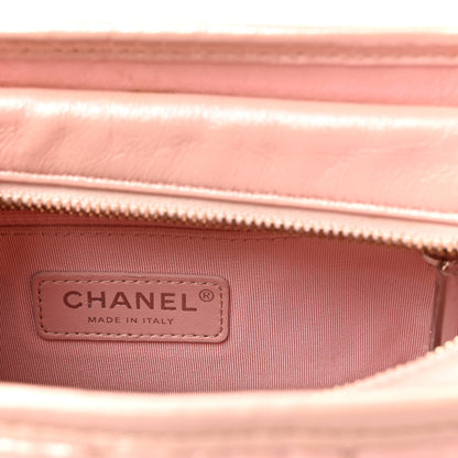 Chanel Iridescent Aged Calfskin Quilted Small Gabrielle Hobo Rose 6 of 9