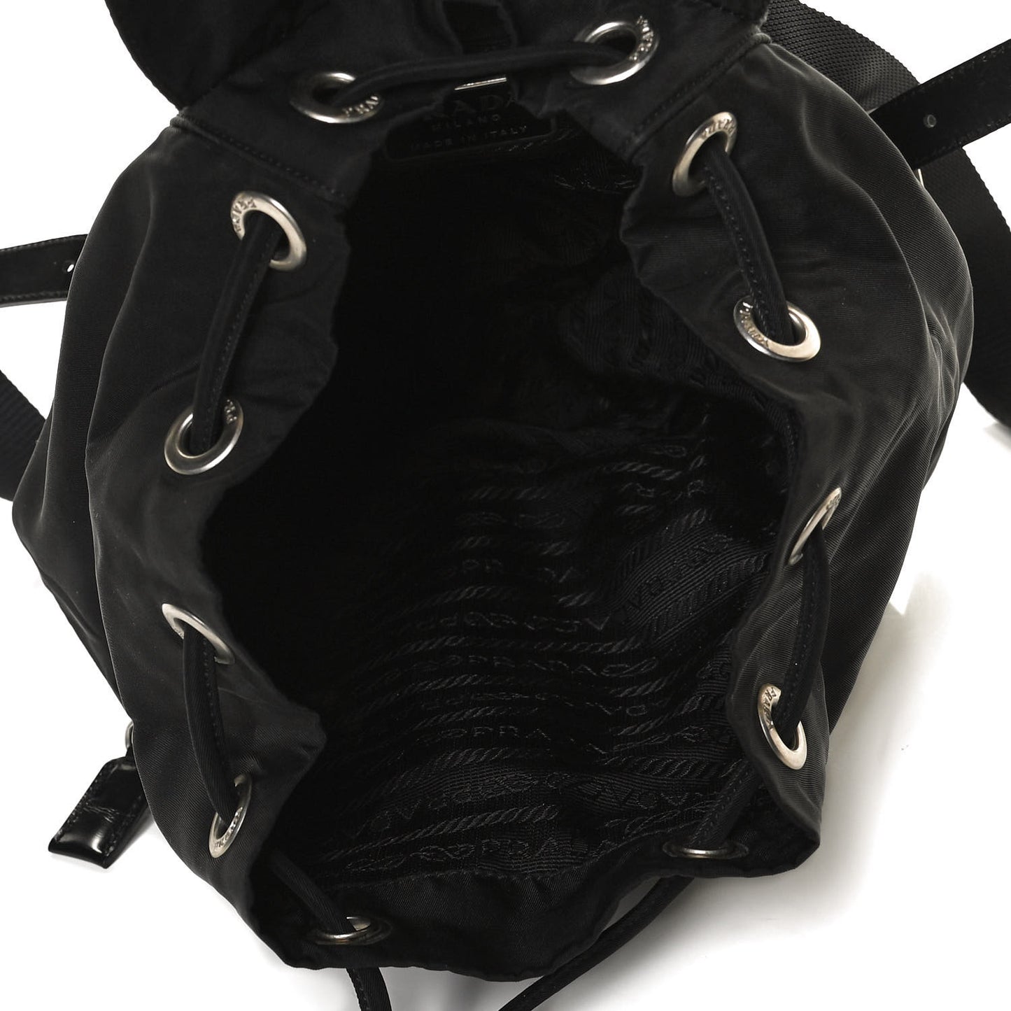 Tessuto Nylon Vela Cinch Backpack Black