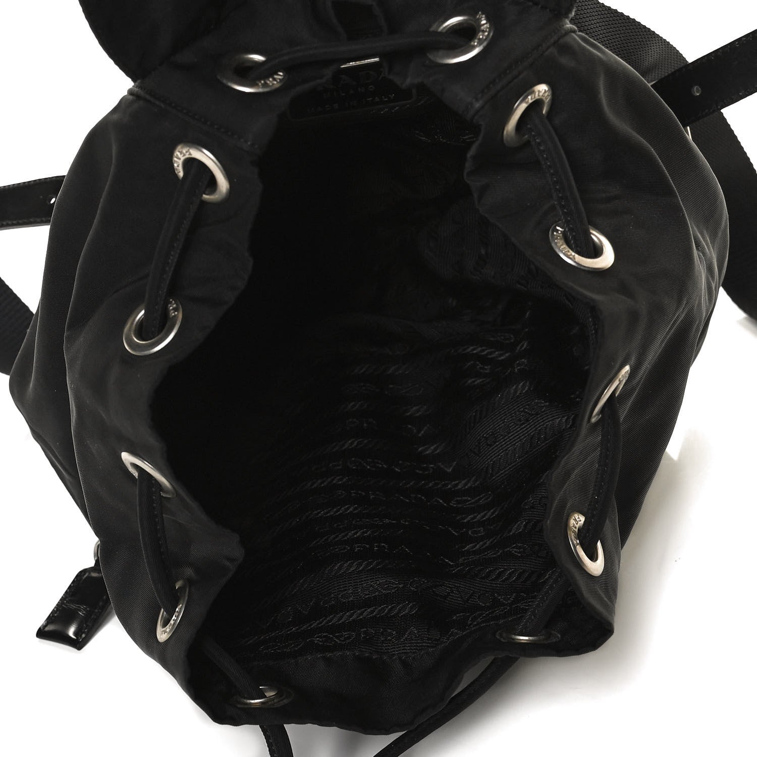 Prada Tessuto Nylon Vela Cinch Backpack Black 4 of 16