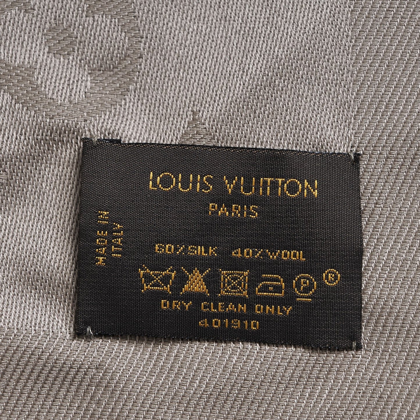 Silk Wool Monogram Shawl Verone