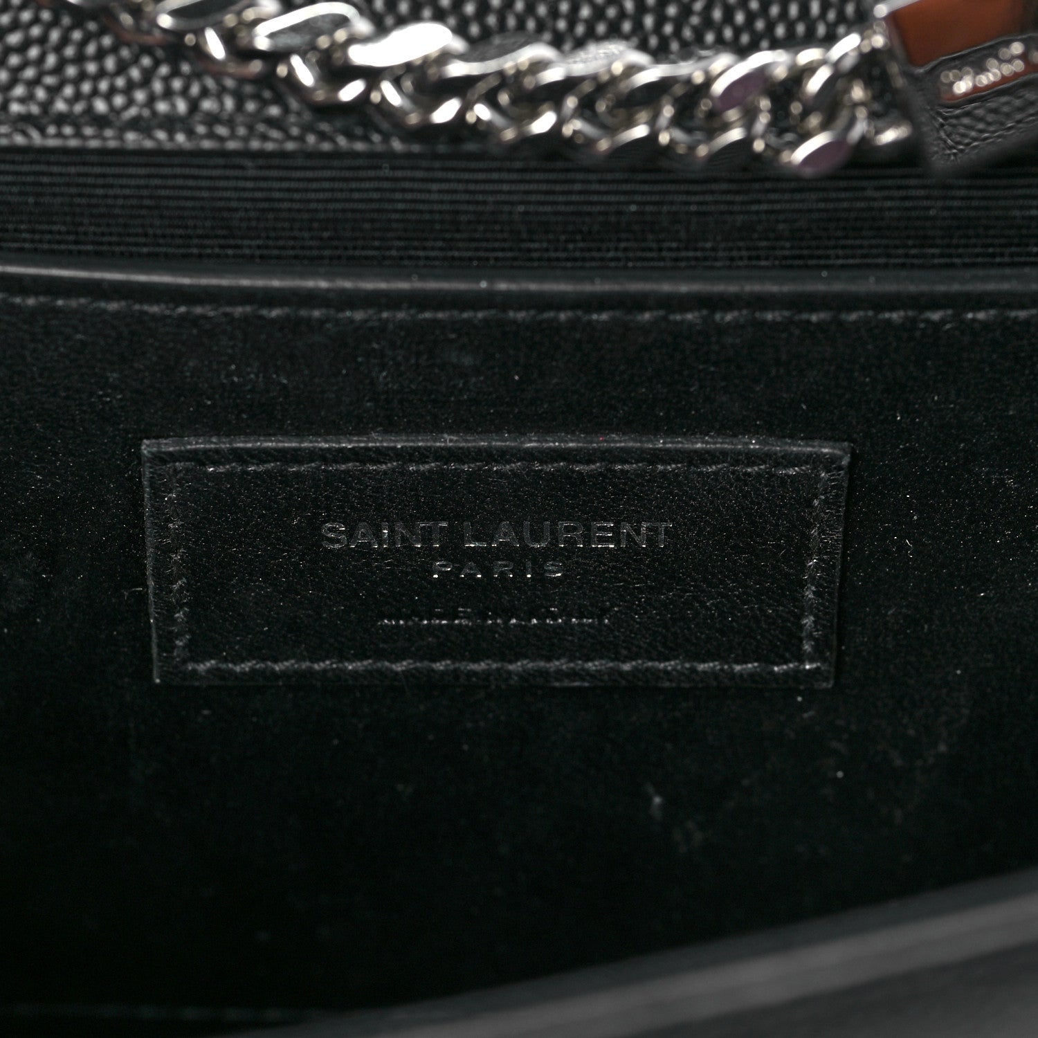 Saint Laurent Grain De Poudre Small Monogram Kate Satchel Black 6 of 10
