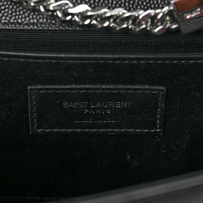 Saint Laurent Grain De Poudre Small Monogram Kate Satchel Black 6 of 10