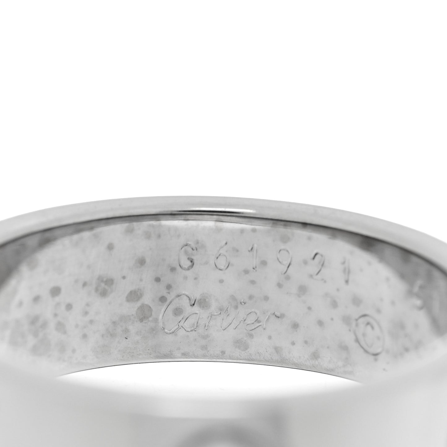 18K White Gold 5.5mm LOVE Ring 51 5.75