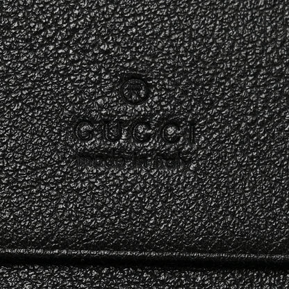 Gucci Wonka Grain Calfskin Diana Card Case Wallet Black 6 of 7