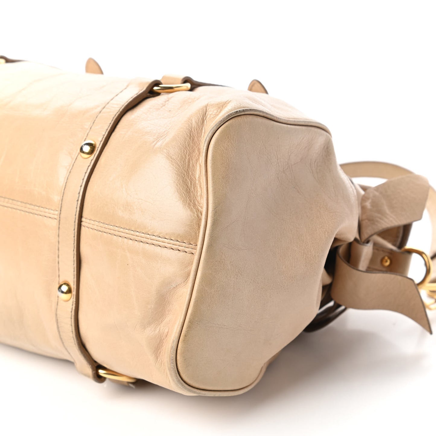 Vitello Lux Medium Bow Bag Cammeo