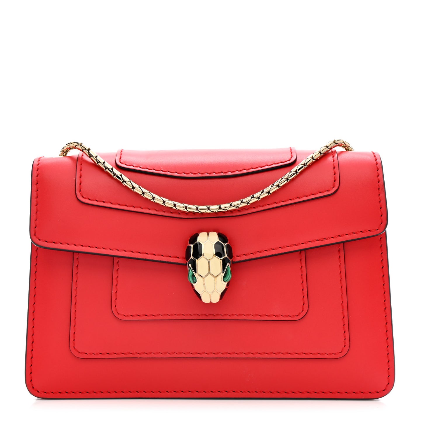 Calfskin Serpenti Forever Crossbody Bag Red