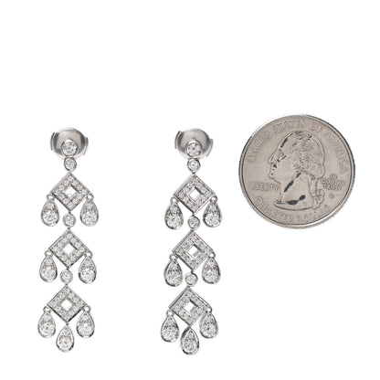 Tiffany Platinum Diamond Legacy Jazz Pagoda Drop Earrings 2 of 5
