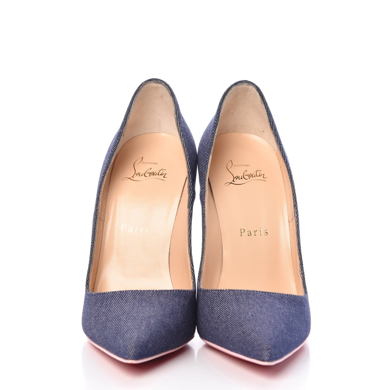 Christian Louboutin Denim Jazz Calf So Kate 120 Pumps 37.5 Blue Pompadour 2 of 9