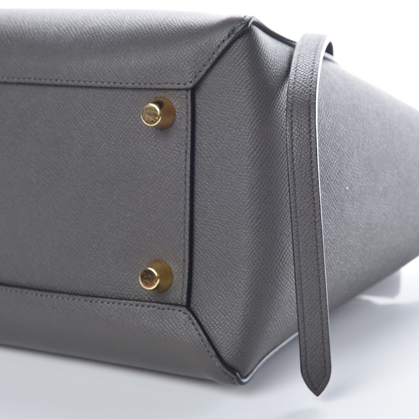 Grained Calfskin Mini Belt Bag Grey