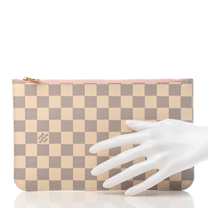 Louis Vuitton Damier Azur Neverfull MM GM Pochette Rose Ballerine 4 of 7