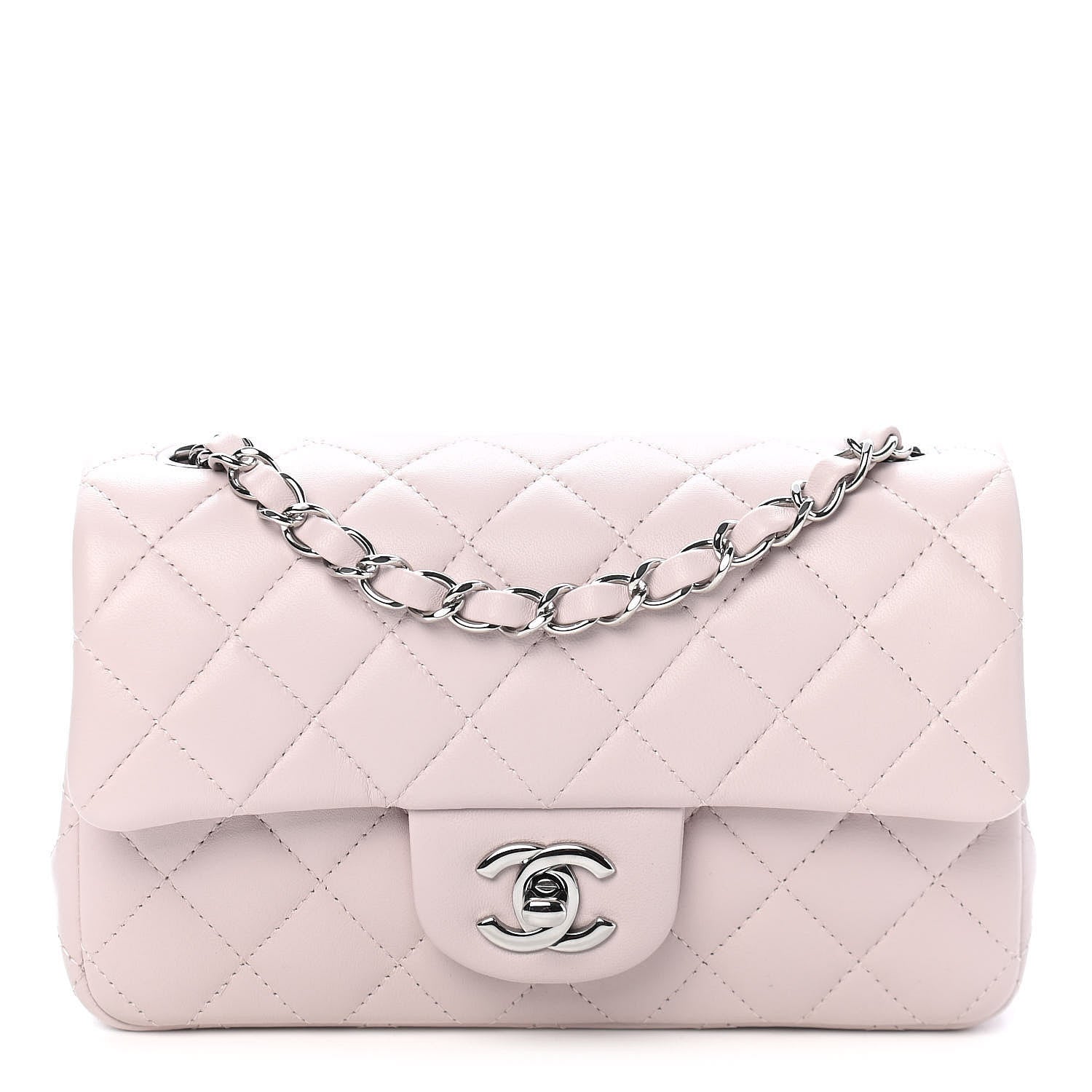 Chanel Lambskin Quilted Mini Rectangular Flap Light Purple 1 of 9
